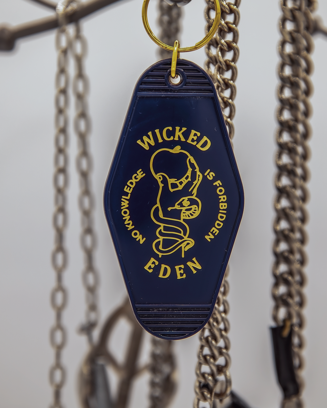 "No Knowledge is Forbidden" Wicked Eden Keychain