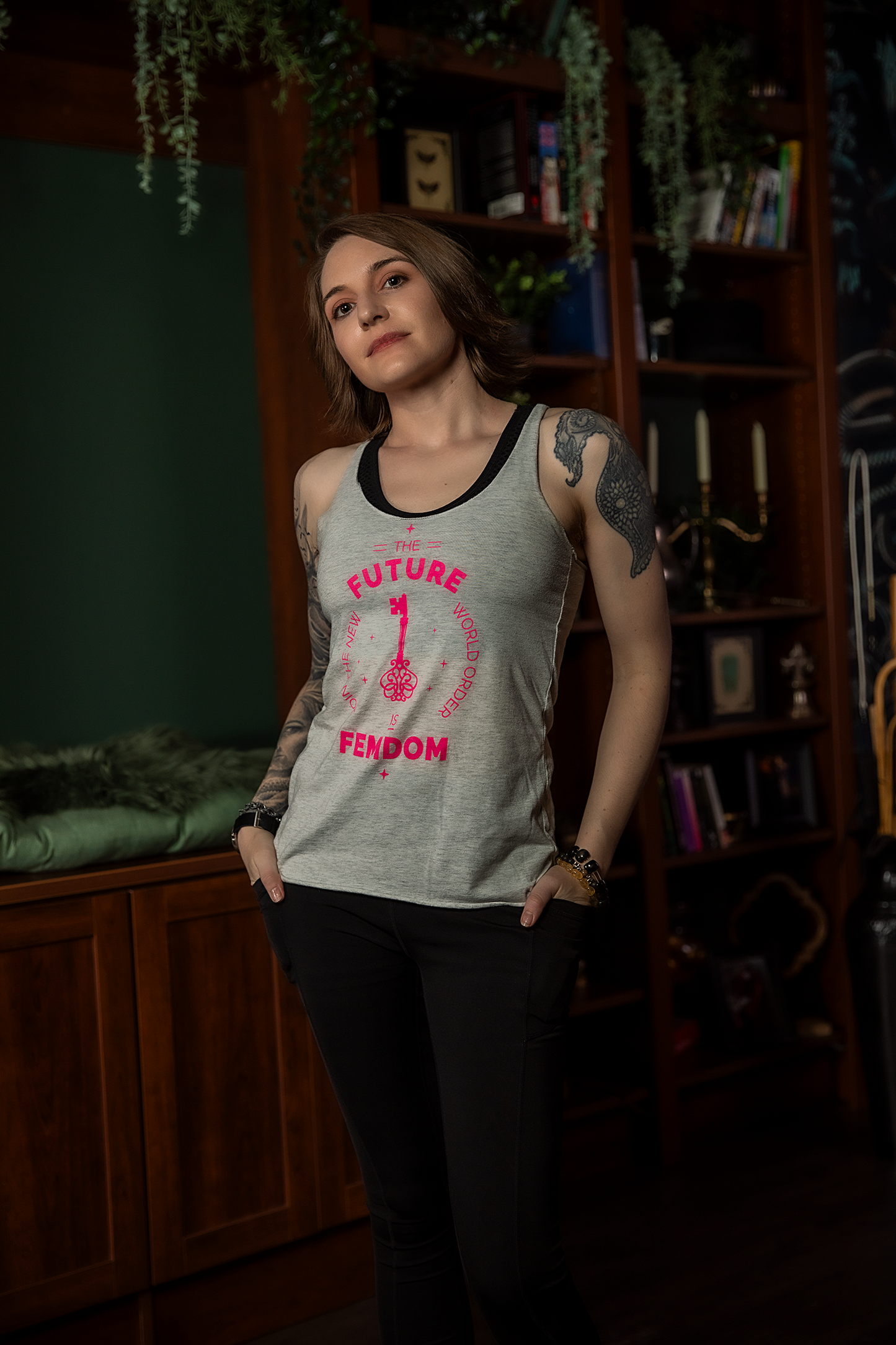 The Future Is FemDom - Unisex Triblend Racerback Tank