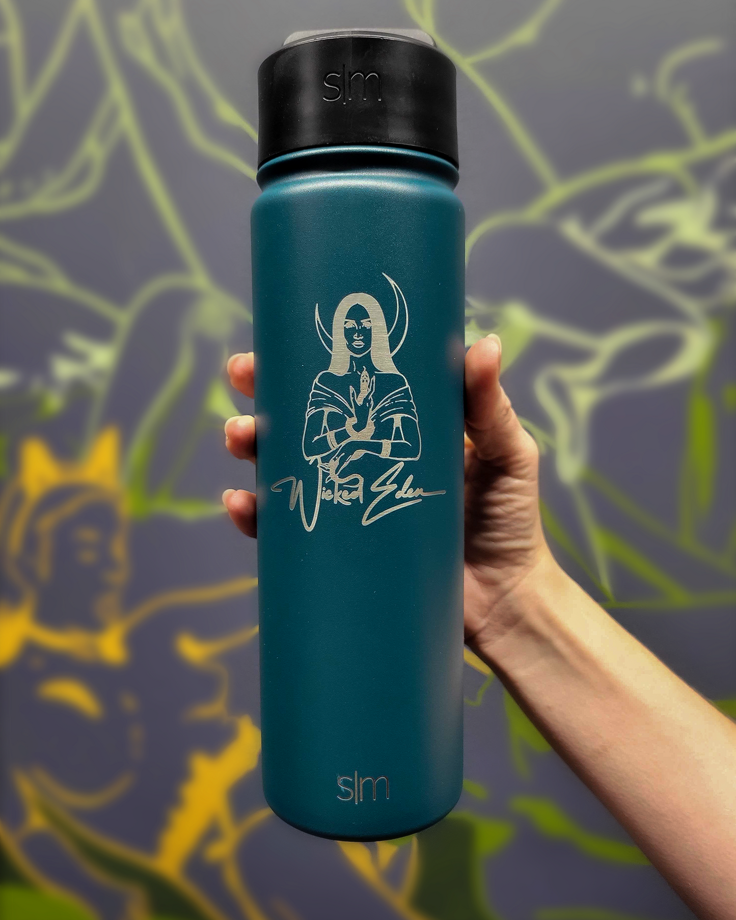Wicked Eden Water Bottle with Straw Lid - 22oz